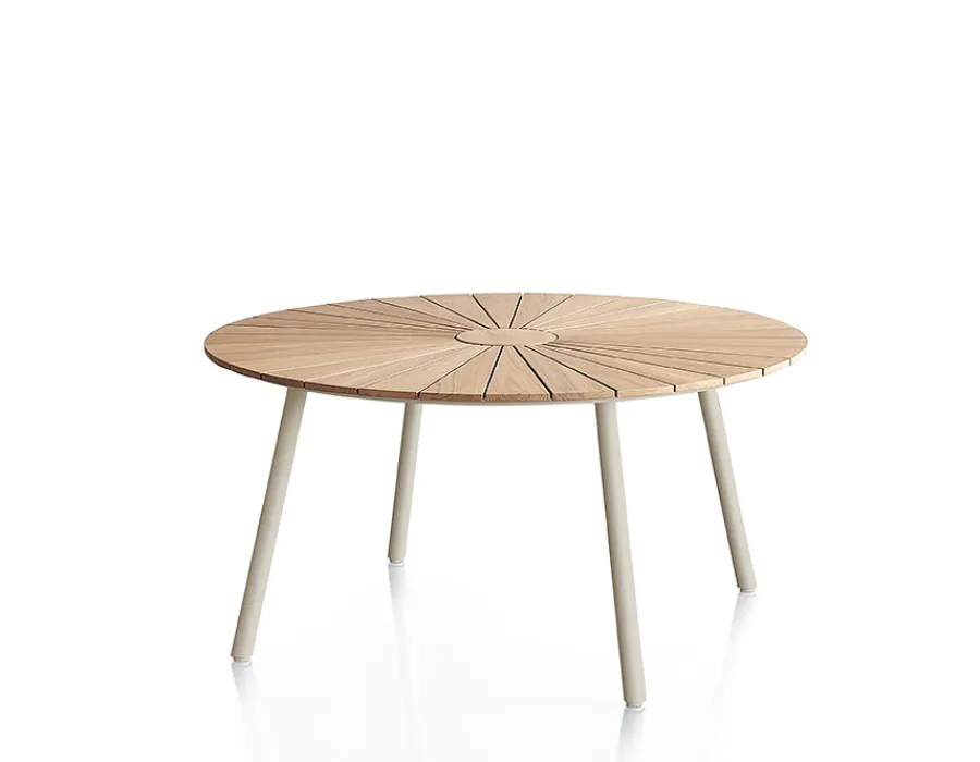 Havemøbelland DaneLine Eva Teak Havemøbelsæt - Ø150 cm - Latte