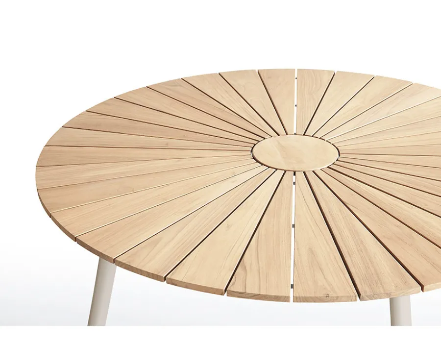 Havemøbelland DaneLine Eva Teak Havemøbelsæt - Ø150 cm - Latte