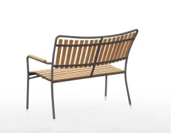 Havemøbelland DaneLine Eva Teak Havemøbelsæt m/bænk+2 stole - 90x160 cm - Grå