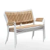 Havemøbelland DaneLine Eva Teak Havemøbelsæt m/bænk+2 stole - 90x160 cm - Hvid