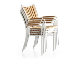 Havemøbelland DaneLine Eva Teak Havemøbelsæt m/bænk+2 stole - 90x160 cm - Hvid