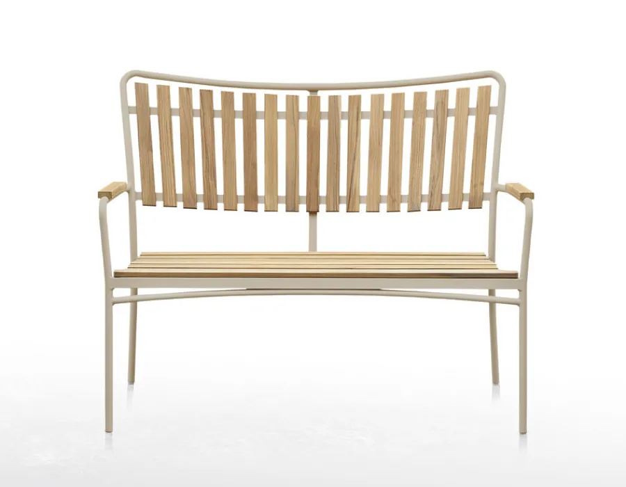 Havemøbelland DaneLine Eva Teak Havemøbelsæt m/bænk+2 stole - 90x160 cm - Latte