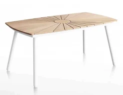 Havemøbelland DaneLine Eva Teak Ovalt Havebord - 90x160 cm - Hvid
