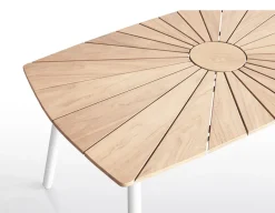 Havemøbelland DaneLine Eva Teak Ovalt Havebord - 90x160 cm - Hvid