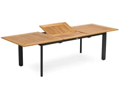 Havemøbelland Dina Alu/Teak udtræksbord - 100x200/280 cm