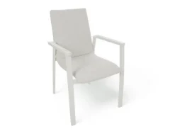 Havemøbelland Fanø Fejø Keramik Havemøbelsæt - 90x195 cm - Gråhvid/Beige