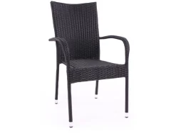 Havemøbelland Fanø Geneve Keramik Havemøbelsæt - 90x195 cm - Sort/grå
