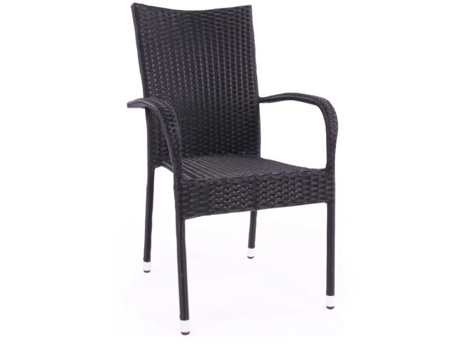 Havemøbelland Fanø Geneve Keramik Havemøbelsæt - 90x195 cm - Sort/grå