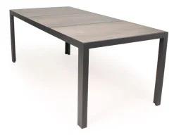 Havemøbelland Fanø Paris Keramik Havemøbelsæt - 90x195 cm - Grå/grå