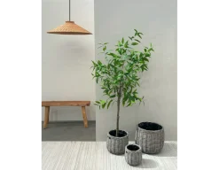 Havemøbelland Fletkurv - Kubu Naturrattan - Ø21 cm