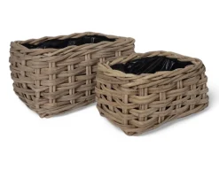 Havemøbelland Fletkurv - Kubu Naturrattan - 46x64 cm