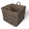 Havemøbelland Fletkurv m/hjul - Kubu Naturrattan - 52x52 cm