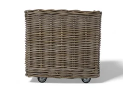 Havemøbelland Fletkurv m/hjul - Kubu Naturrattan - 62x62 cm