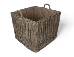 Havemøbelland Fletkurv m/hjul - Kubu Naturrattan - 62x62 cm