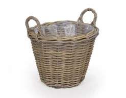 Havemøbelland Fletkurv - Naturrattan - Ø:35 cm