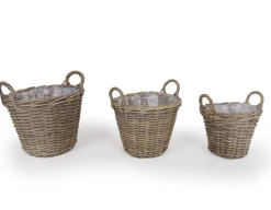 Havemøbelland Fletkurv - Naturrattan - Ø:35 cm