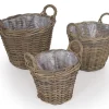 Havemøbelland Fletkurv - Naturrattan - Ø:40 cm