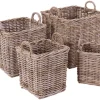 Havemøbelland Fletkurv - Naturrattan - 28x28 cm