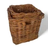 Havemøbelland Fletkurv - Naturrattan - 52x52 cm