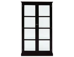 Havemøbelland Glasskab m/2 låger - Sort