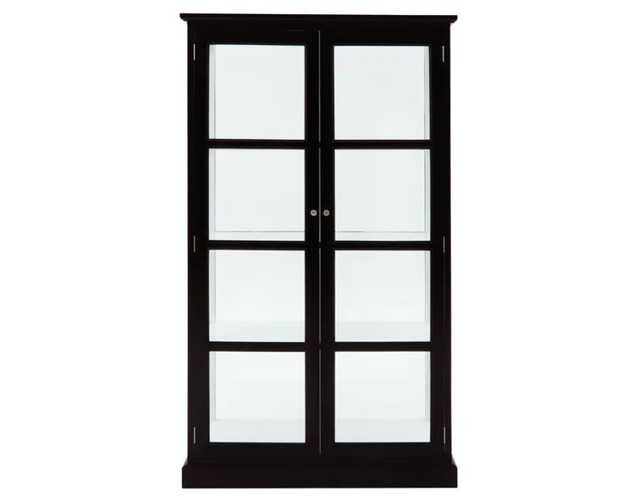 Havemøbelland Glasskab m/2 låger - Sort