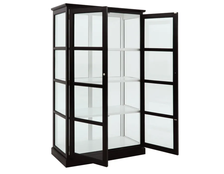 Havemøbelland Glasskab m/2 låger - Sort