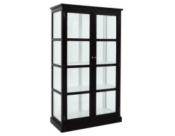 Havemøbelland Glasskab m/2 låger - Sort