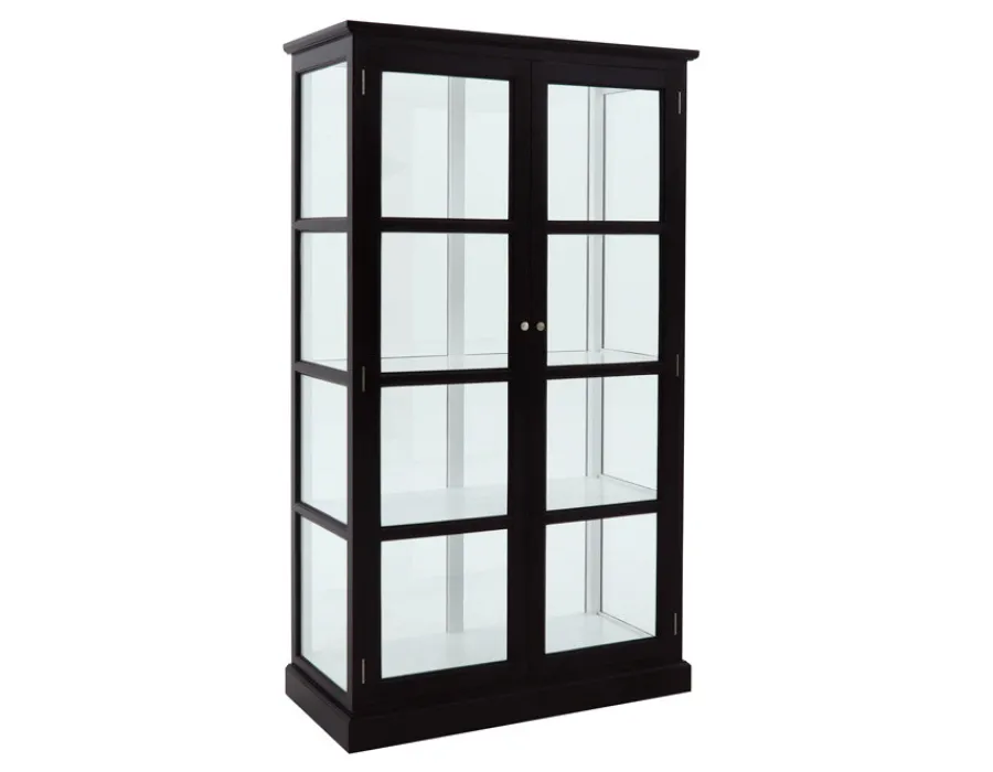 Havemøbelland Glasskab m/2 låger - Sort