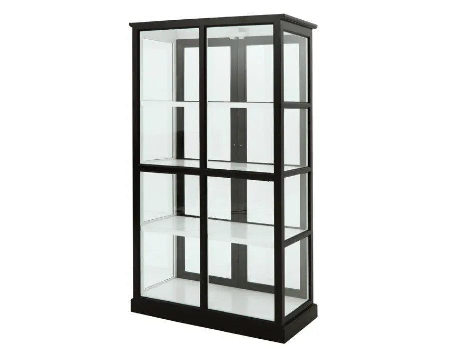 Havemøbelland Glasskab m/2 låger - Sort