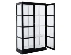 Havemøbelland Glasskab m/2 låger - Sort