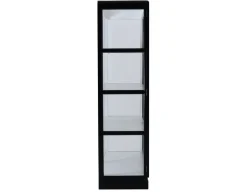 Havemøbelland Glasskab m/2 låger - Sort