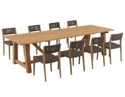 Havemøbelland Hercules Alana Teak Havemøbelsæt - 100x290 cm