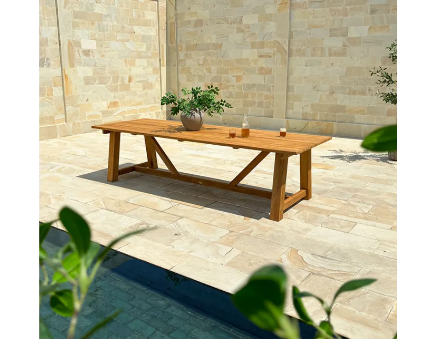 Havemøbelland Hercules Teak Plankebord - 100x290 cm
