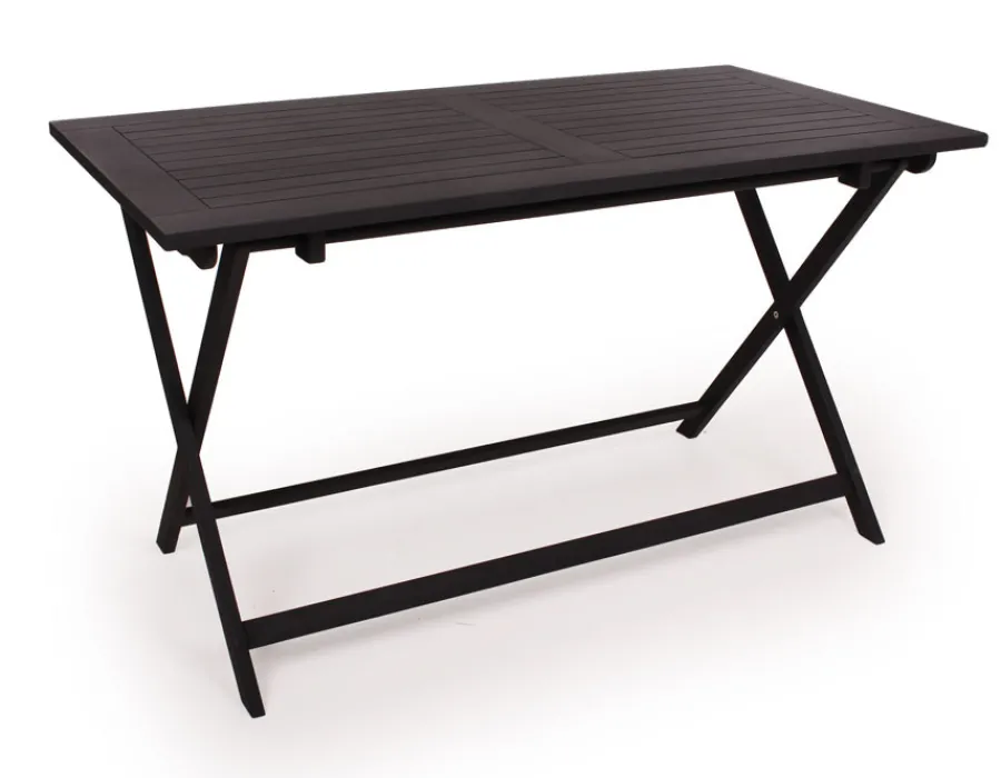 Havemøbelland Hornbæk Foldebord - 70x130 cm - Sort