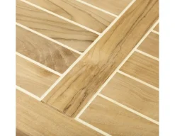 Havemøbelland Hvid hyndebox m/teak låg