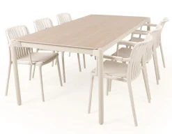 Havemøbelland Ida Sonja Havemøbelsæt - 104x204 cm - Gråhvid