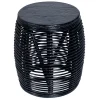 Havemøbelland Jawi Skammel - Naturrattan - Sort