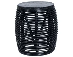 Havemøbelland Jawi Skammel - Naturrattan - Sort