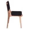 Havemøbelland Jenny spisestol - Teak/flet - Sort
