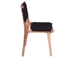 Havemøbelland Jenny spisestol - Teak/flet - Sort