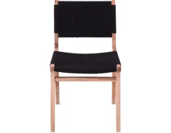 Havemøbelland Jenny spisestol - Teak/flet - Sort