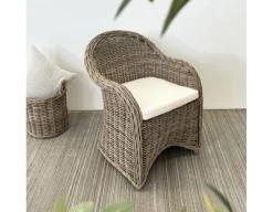 Havemøbelland Kato Rattan Spisestol m/hynde