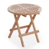 Havemøbelland Klapbord Kerneteak - Ø50 cm