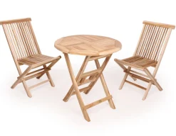 Havemøbelland Køln Teak cafesæt - Ø70 cm