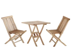 Havemøbelland Køln Teak cafesæt - 70x70 cm