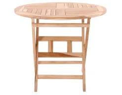 Havemøbelland Køln Teak Foldebord - Ø 90 cm