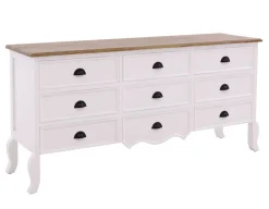 Havemøbelland Kommode m/9 skuffer - Hvid
