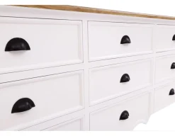 Havemøbelland Kommode m/9 skuffer - Hvid