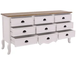 Havemøbelland Kommode m/9 skuffer - Hvid