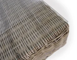 Havemøbelland Kubu Sofabord m/glasplade - Naturrattan